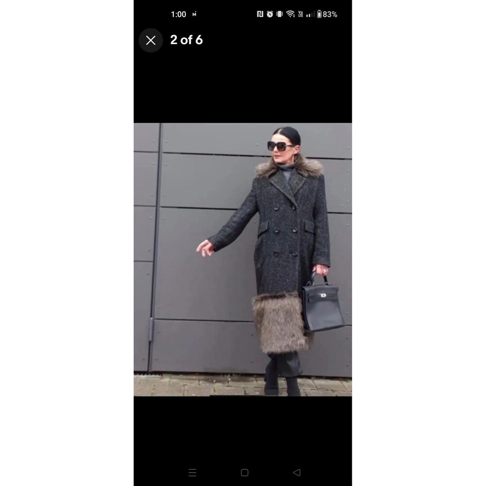 Limited edition Zara faux fur combination coat